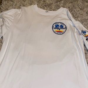 long sleeve orange beach tee